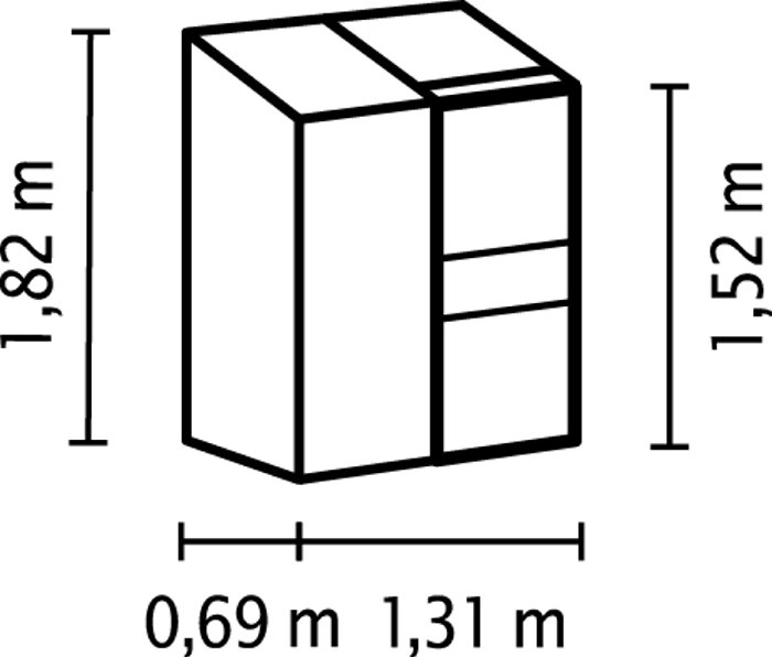 Växthus Ida 900 Alu Poly 0,9 m² Vitavia
